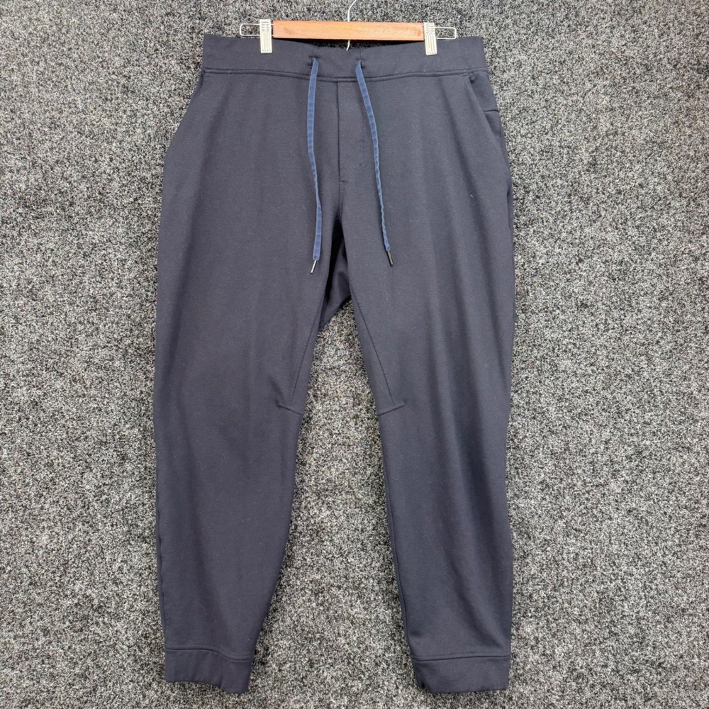 Lululemon Mens City Sweat Jogger Navy Blue Tapered Fleece Pants XL